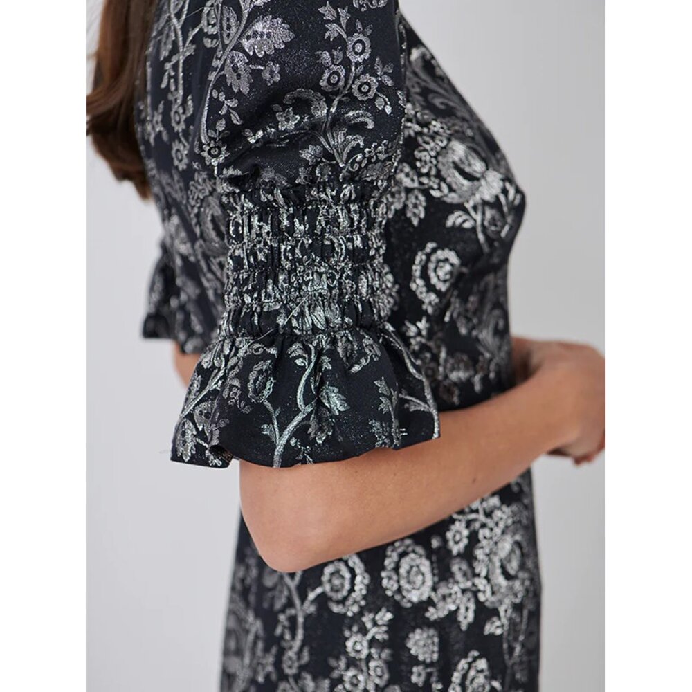 $3245 NWT The Vampire’s Wife ‘The Night Flight’ Gown in Ink Black and Silver - Picture 6 of 13